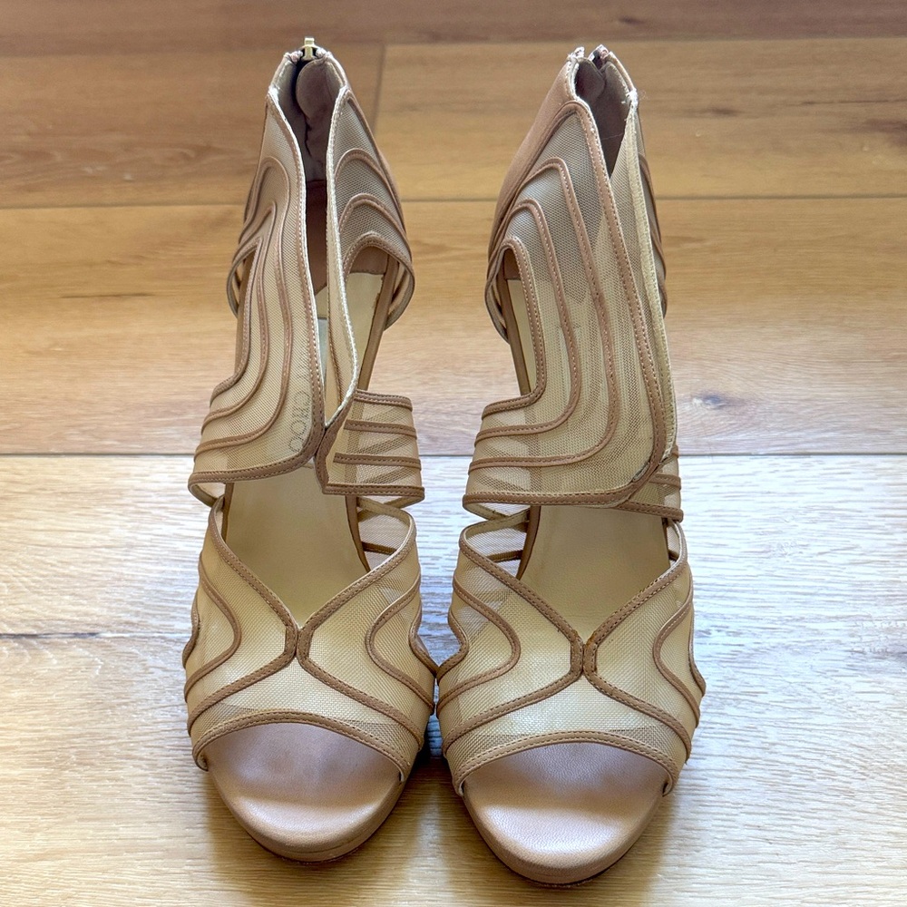 Jimmy Choo Nude Nappa/Mesh